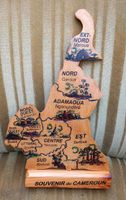 Kamerun Landkarte aus Holz Souvenir Niedersachsen - Hesel Vorschau