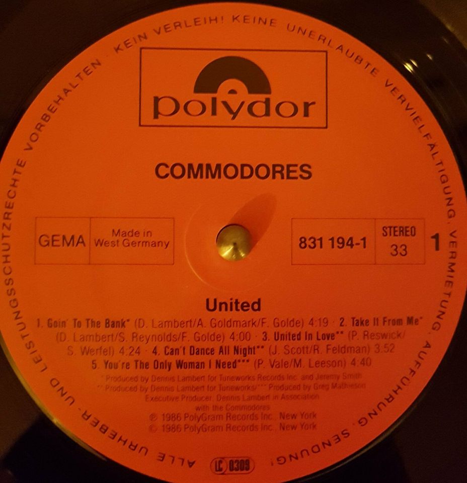 The Commodores / 2 x Vinyl - Nightshift und United-bitte lesen in Hamburg