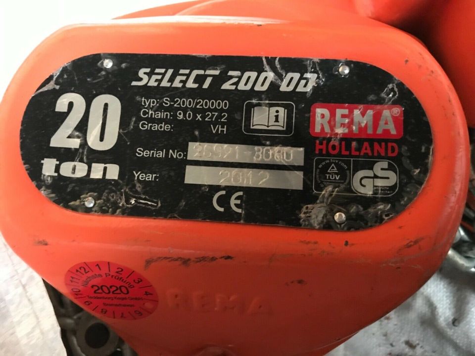 Rema Select 200 Industrie Kettenzug 20000 Kg Flaschenzug in Bocholt