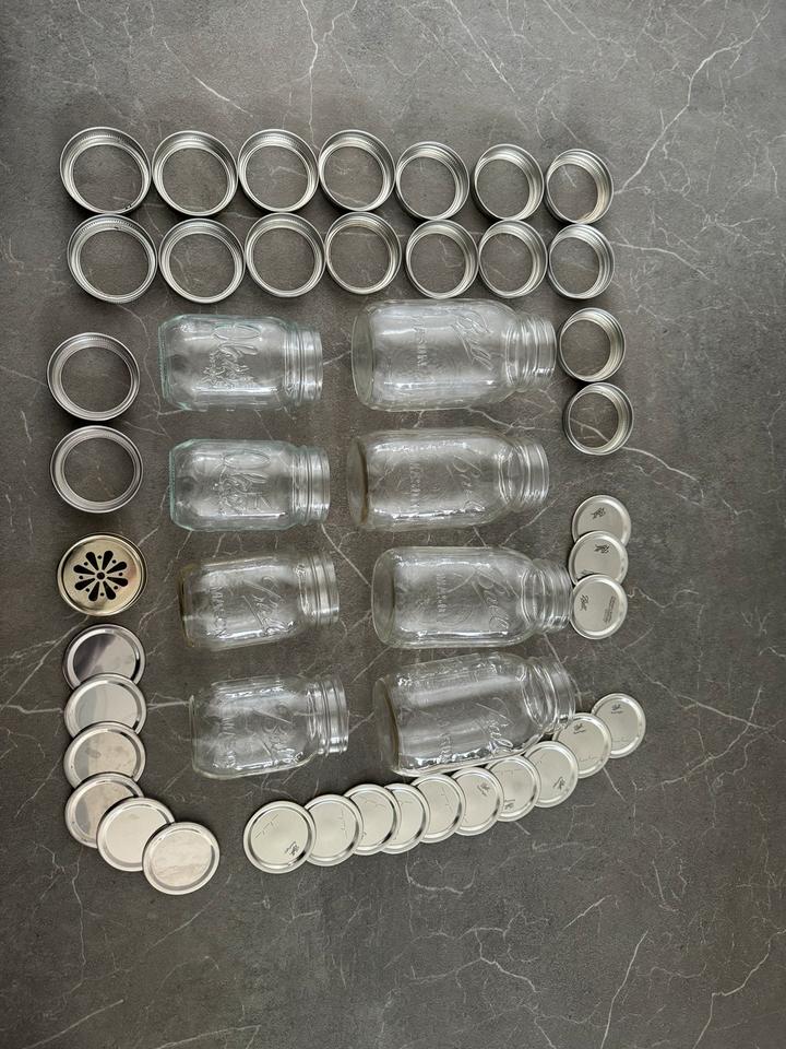 Oleni und Ball Mason Jars / Regular Mouth - Gläser und Deckel in Großschönau