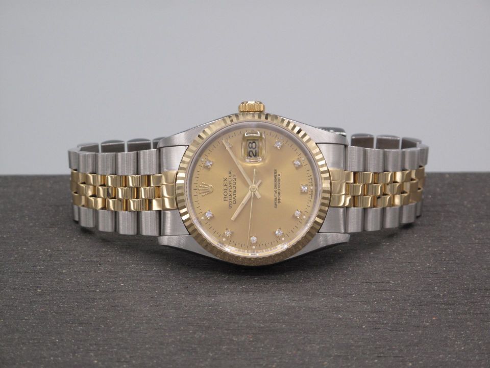 Rolex Datejust Stahl Gold 36mm Diamond Dial Ref. 16233 mit B+P in Prüm