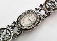 Trachtenuhr, Antikuhr Bifora Armband Silber 835 Blachian, 60er Baden-Württemberg - Teningen Vorschau