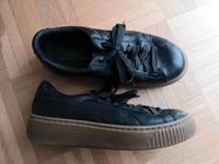 Puma Basket (Sneaker UK 4 Schuhe Schwarz Braun Platform) Niedersachsen - Celle Vorschau