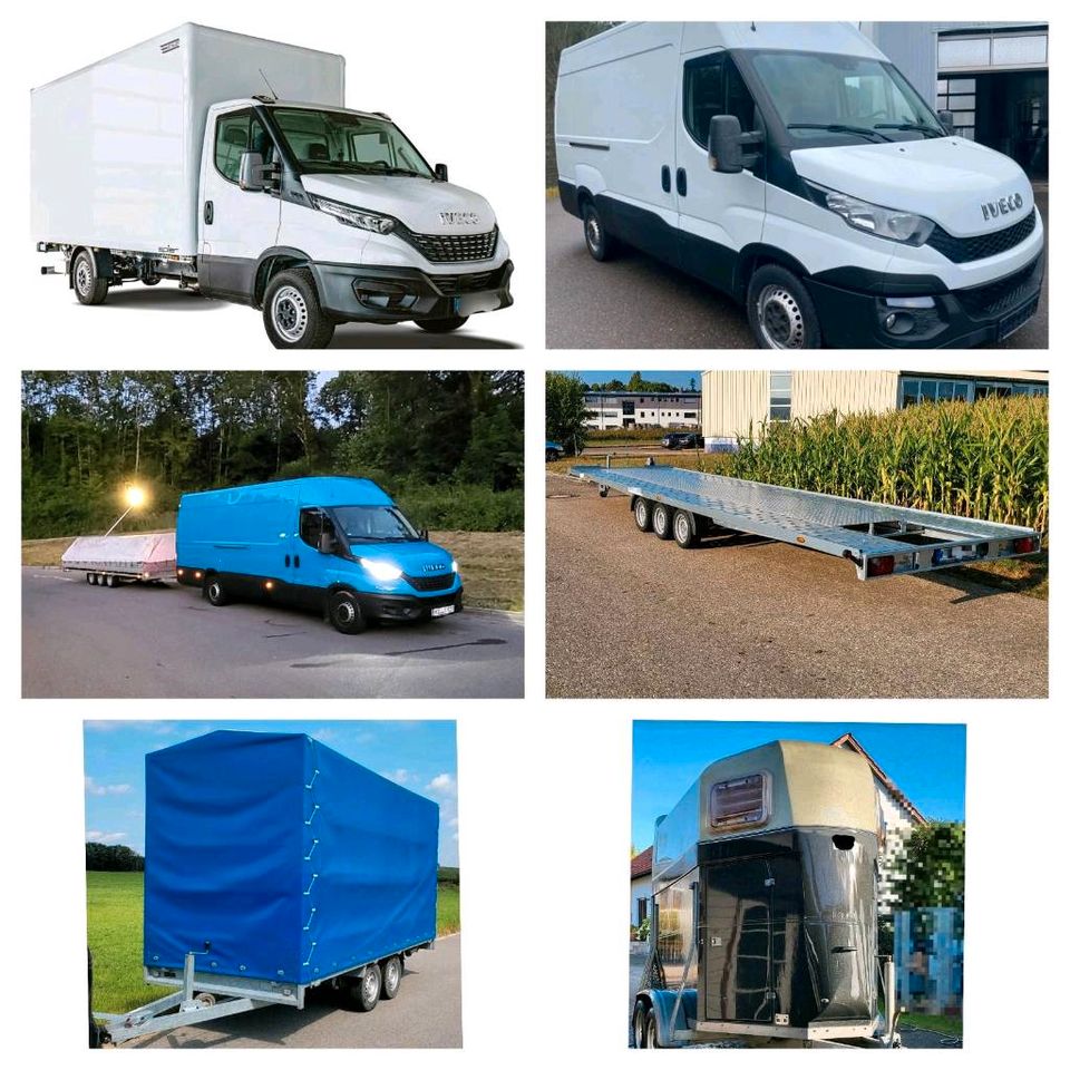 SPRINTER / LKW / IVECO / TRANSIT / Abschlepper MIETEN 3,5 t ANHÄNGERKUPPLUNG ab 68,- € / Tag in Fremdingen