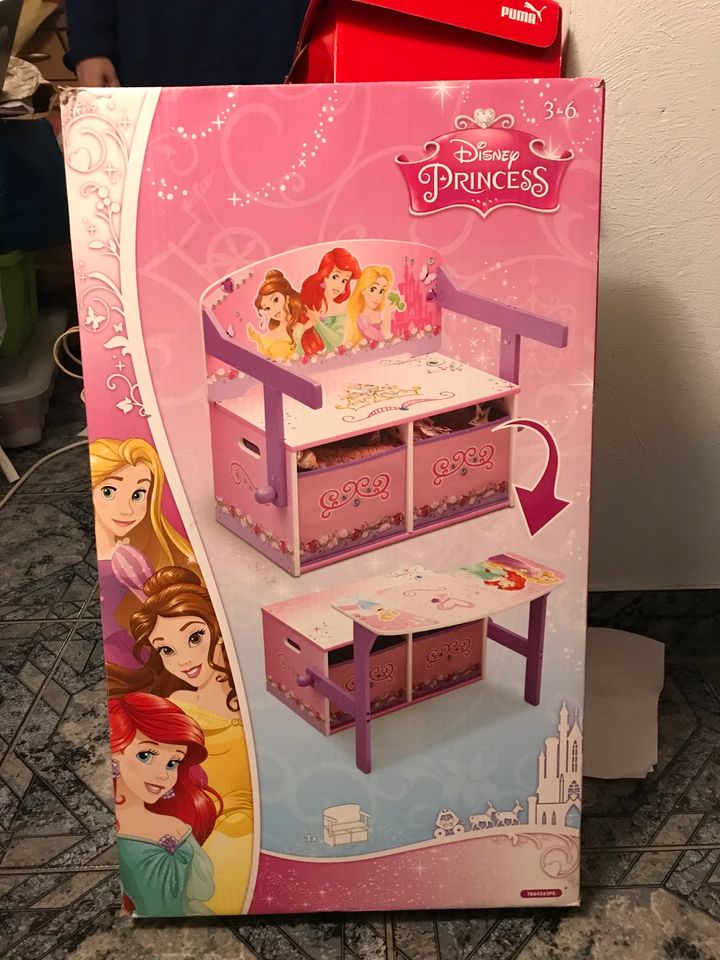 Kinder 2 in 1 Sitzbank Pult Disney Princess in Nürnberg (Mittelfr)