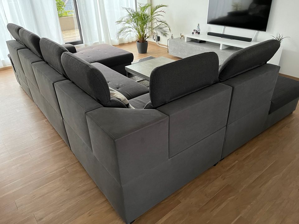 XXL Wohnlandschaft Couch Sofa Bett NP 2650 € U-Form Ecksofa in Olpe
