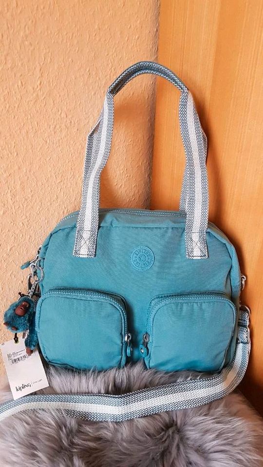 Kipling Henkeltasche Tomme hellpetrol-Neu! in Stuhr