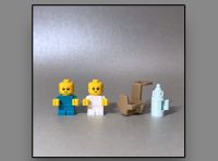 Lego Figuren Baby Tragegurt beige Nuckelflasche Arztbesuch-ABS-5 Baden-Württemberg - Ulm Vorschau