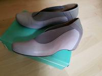 Pumps Clarks 40 lila grau Taupe echtes Leder Kiel - Ellerbek-Wellingdorf Vorschau