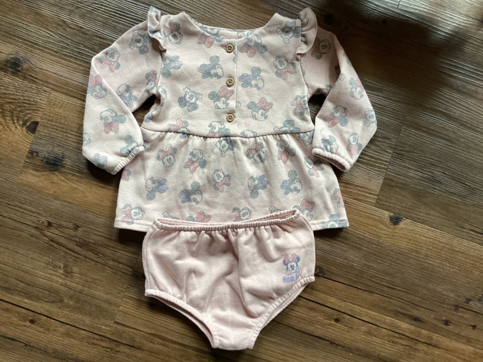 Primark Set aus kurzer Hose und Tunika/Langarmshirt Gr. 86 rosé in Ehrenfriedersdorf