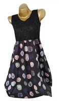 Kleid Mini Dot Print Lace Bodice Sommer Blau Violett Dresden - Johannstadt Vorschau