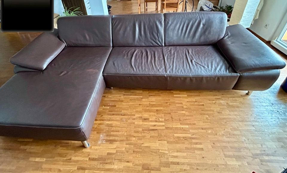 Sofa / Couch von W. Schillig aus Echtleder (3 m x 1,55 m) in Erlangen