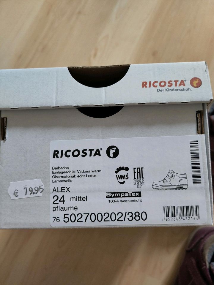 Ricosta Pepino Schuhe Winterschuhe Leder pflaume 24 in Berlin