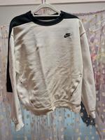 Nike Sweater Colourblock L -beige, schwarz, weiß, Pullover, Pulli Sachsen - Wiednitz Vorschau