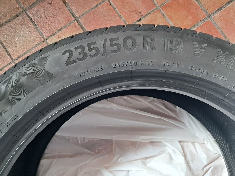 4neue Sommerreifen Continental Contact 6/235/50R 19 V XL (wieneu) in Mannheim