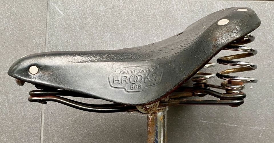 Brooks B66 Ledersattel schwarz, vintage in Kiel