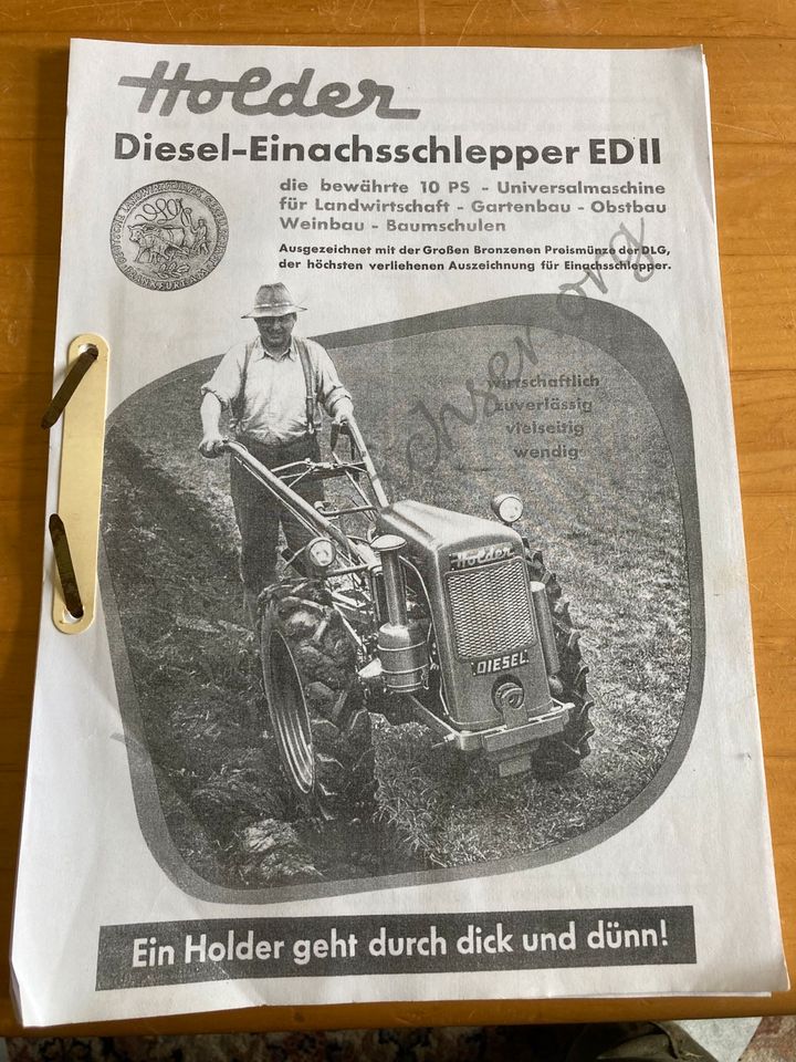 Holder ED 2 Einachser/Einachsschlepper in Wittenförden