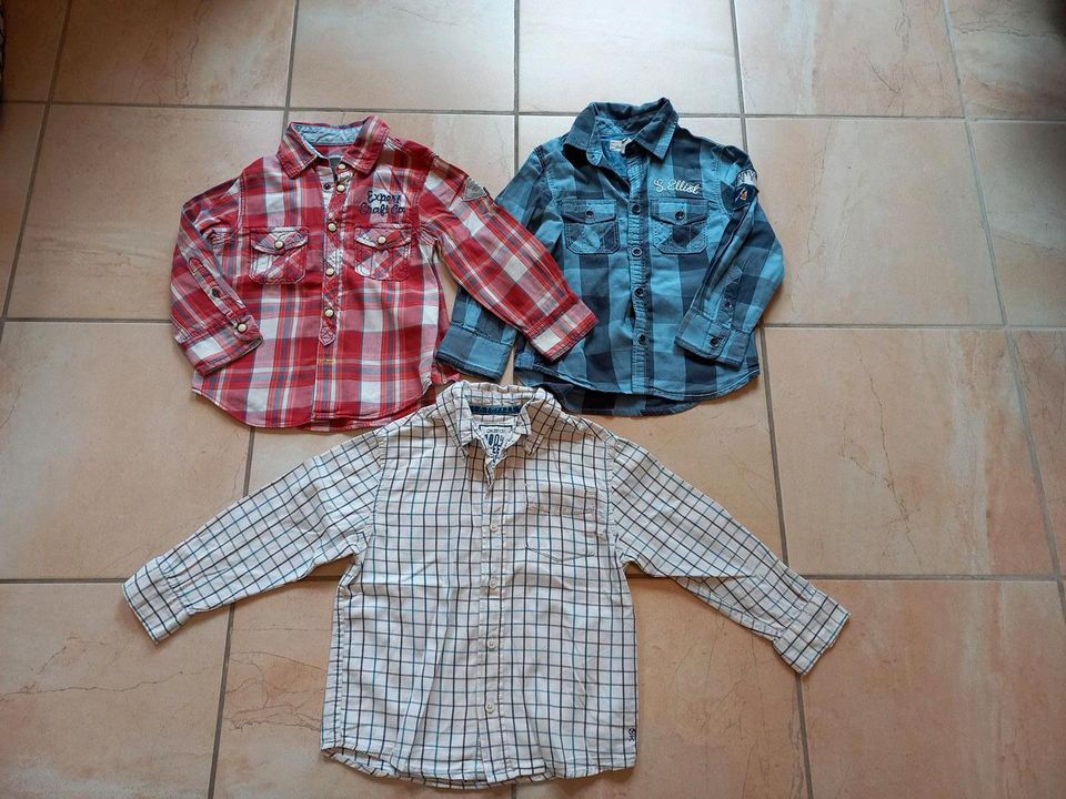Set 3 Jungen Hemden Shirts H&M Okaidi Größe 98/104 in Grevenbroich
