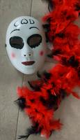 FASCHING: FEDERBOA SCHWARZ/ROT, FRIES HORRORMASKE, NEU Thüringen - Rudolstadt Vorschau