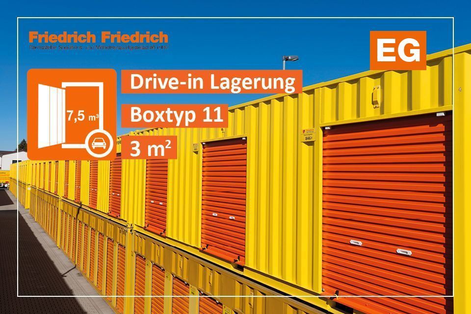 Drive-In Lagerbox 7,5 m³ 3 m² monatlich für 115,- € (EG) in Griesheim