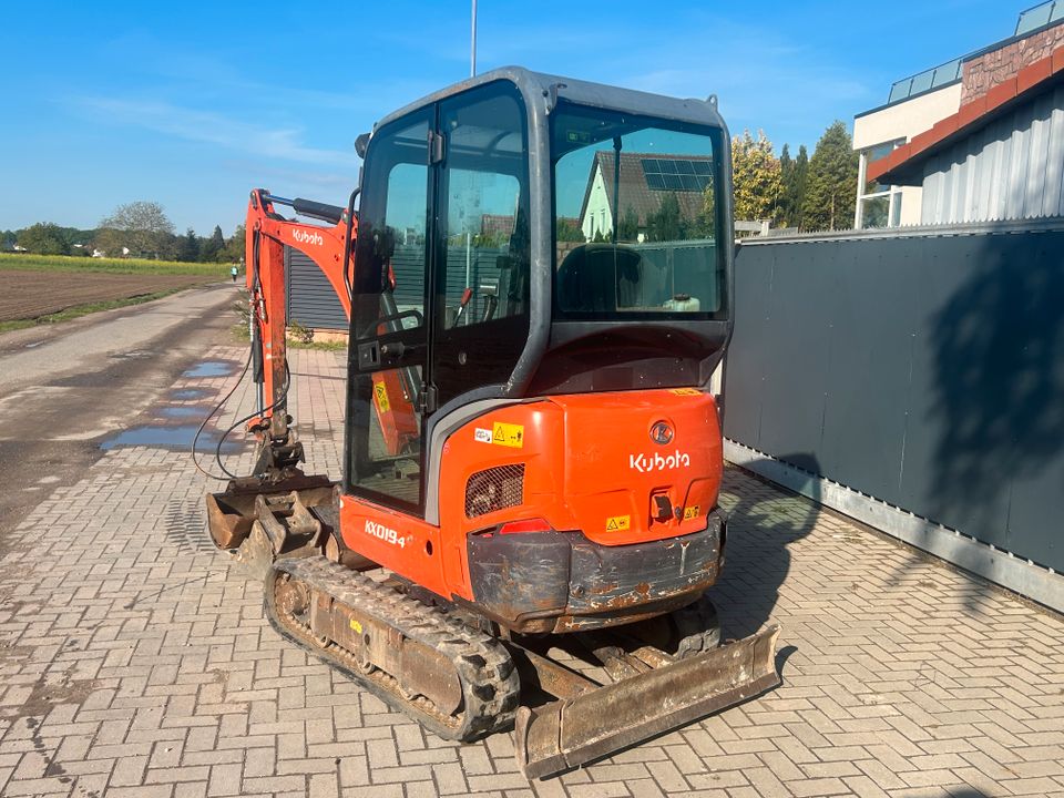 Kubota KX019-4 Minibagger Kettenbagger Bagger 2015 Löffelpaket in Harthausen