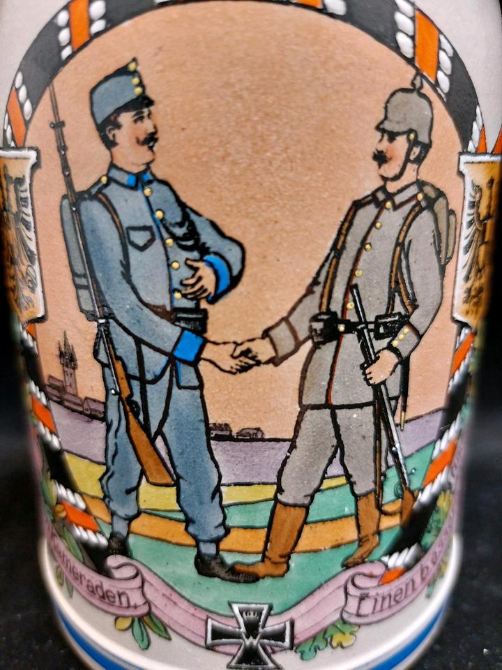 WK1 Bierkrug militär. Bündnis Marzi & Remy 1448, sehr schön! in Puchheim