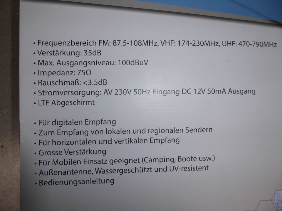 DVBT2 Antenne Wohnwagen Wohnmobil in Sömmerda