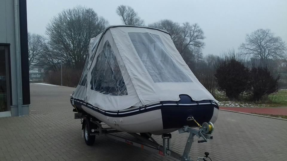 Schlauchbootzelt für Schlauchboote 3,60m/3,70m Grau 2 Wahl in Elmenhorst Kr Stormarn