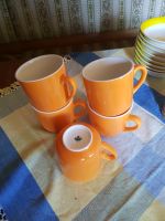 5 Tassen Kaffeetasse orange Set Hessen - Kirchhain Vorschau