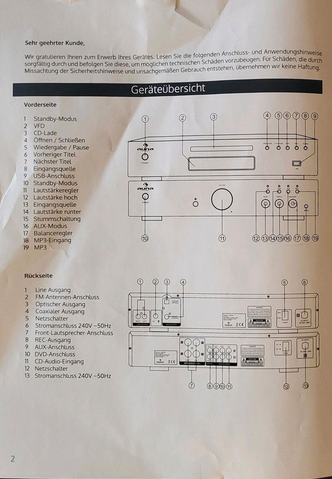 Stereoanlage: Renkforce DAB-INTERNET Radio + Auna Stereo-Komponen in Krefeld