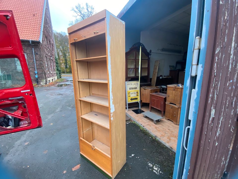 Aktenschrank Rolltüren vintage Holz 60er Jahre in Telgte