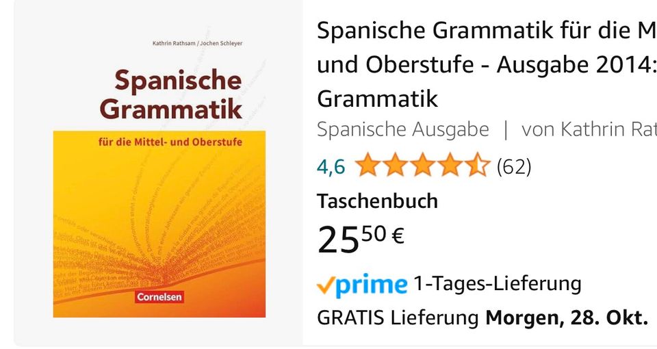 Spanische Grammatik Cornelsen Buch in Oldenburg