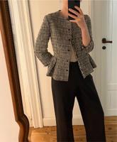 Dior Blazer Boucle grau beige 34 36 Hessen - Breitscheid Vorschau