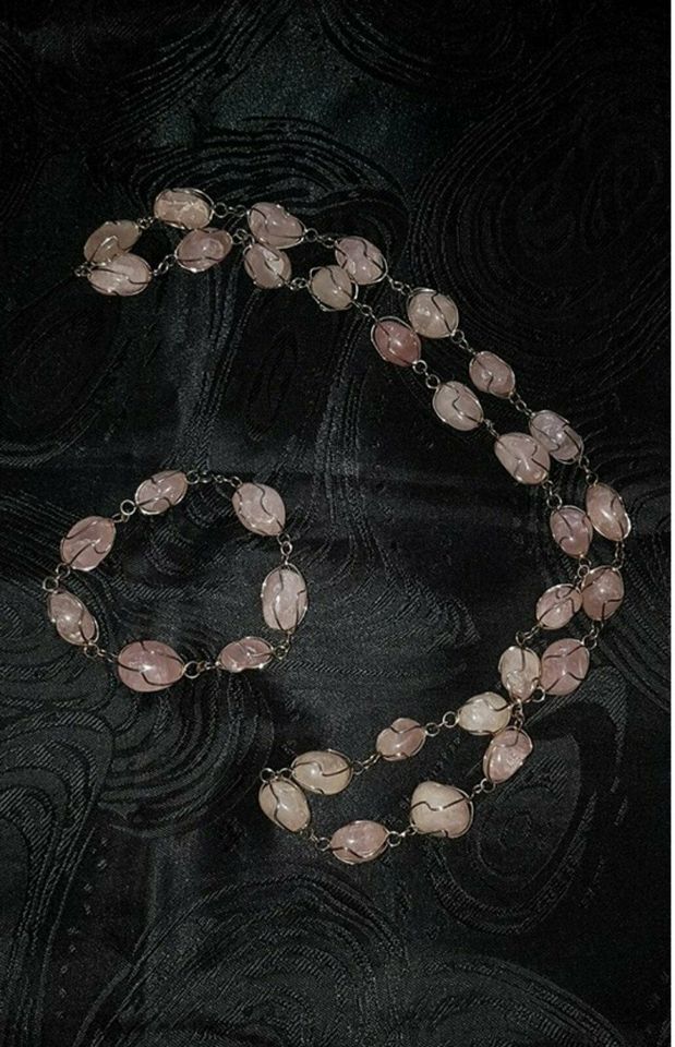 Damenkette Halskette Collier Steinkette rosa Steine in Dortmund