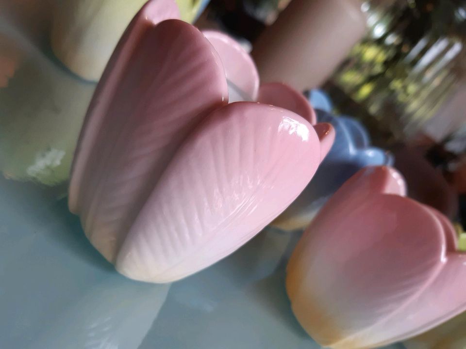 Tchibo Teelichter Blüten 6 Stück Pastellfarben in Oer-Erkenschwick