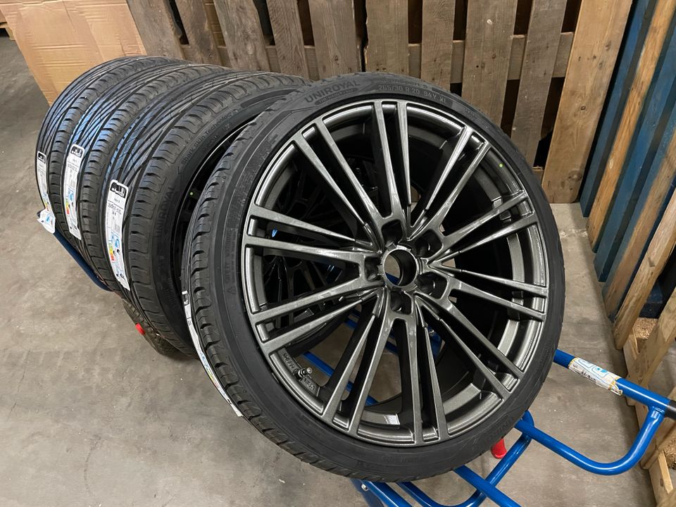 20 ZOLL AUDI A5 B8 B9 RS5 RS4 S5 S4 WH18 dark GunMetal grau Sommerräder NEU ➡️ Alufelgen ➡️ 5x112 ET20 ➡️ 265/30 R20 UNIROYAL by Continental Sommerreifen Reifen Sommer Felgen in Bünde