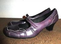 5th Avenue Halbschuh Pumps Ballerina Riemchen Leder lila 38 UK 5 Baden-Württemberg - Wertheim Vorschau