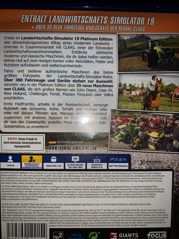 Landwirtschaft-Simulator Platinum Edition für PS4 in Ortrand