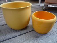 2x Keramik-Blumenübertöpfe gelb/orange Bayern - Adlkofen Vorschau