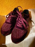 Tolle Sneaker dunkelrot Glitzer Café noir Mitte - Gesundbrunnen Vorschau