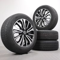 Sommerräder 17 Zoll VW T5 T6 T6.1 Original Felgen 7LA601025A Sommerreifen 215/60R17 109/107T Bridgestone Duravis R660 Eco Aracaju Schwarz glanzgedreht 7x17ET55 5x120 Alufelgen Sommerradsatz NEU Thüringen - Gefell Vorschau