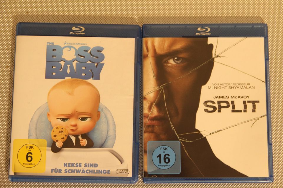 2  Blu Ray Filme  Boss Baby & SPLIT in Rosenheim