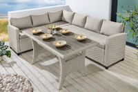 ⚡!Aktionspreis!⚡ Outdoor Sitzgruppe STOCKHOLM 240cm greige Polyrattan Gartenmöbel-Set Ecklounge wetterfest Gartenlounge Riess-Ambiente Hamburg Barmbek - Hamburg Barmbek-Süd  Vorschau