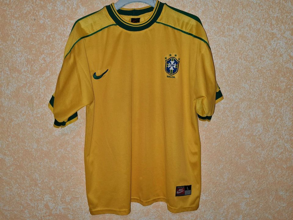 Nike Vintage Brasilien Brazil CBF Trikot 1998 Gr.L Fussball 90s in Winsen (Luhe)