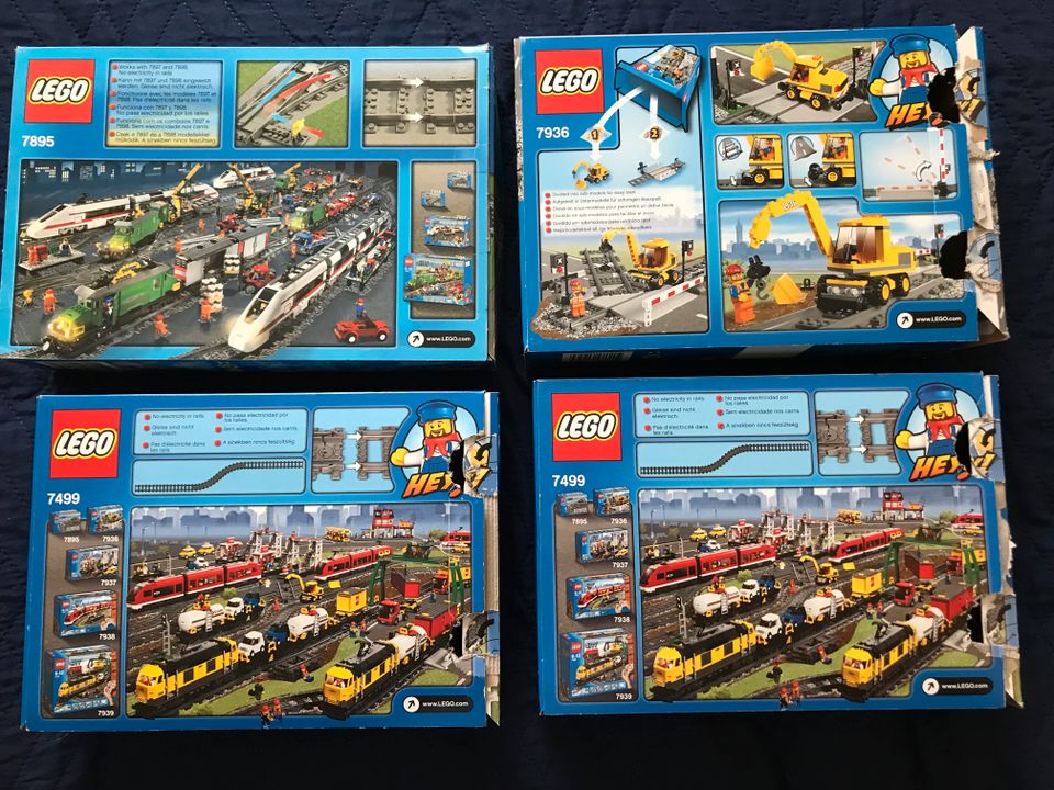 Lego City Zug Schienen 7499,Weichen 7895, Bahnübergang 7936 in Berlin