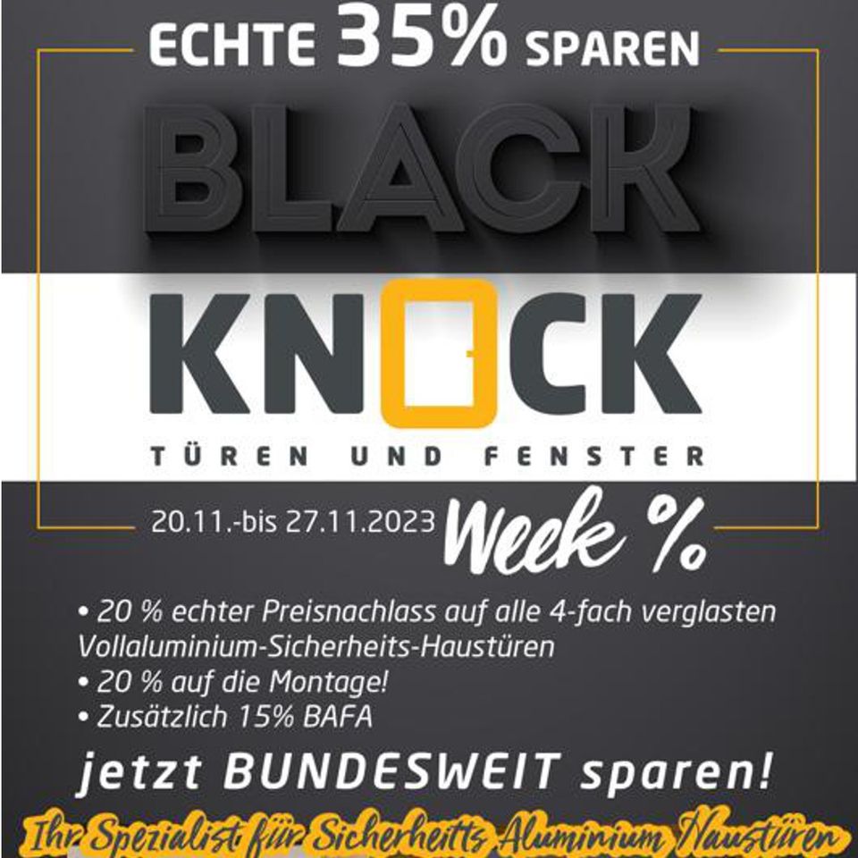 %%BLACK FRIDAY WEEK%% bei KNOCK HAUSTÜREN FENSTER %% in Essen