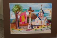 Aquarell von Edvard Frank "Kapelle Heilig Kreuz Trier" Saarland - Merzig Vorschau