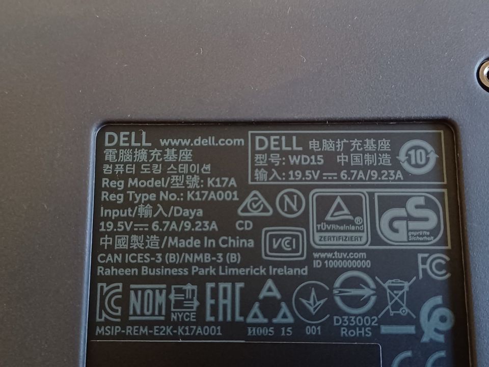 Dockingstation USB C Hub DELL WD15 K17A 180W in Berlin