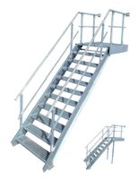 10 Stufen + Podest Treppe beids. Geländer B 100 cm H 165 - 220 cm Nordrhein-Westfalen - Hamminkeln Vorschau