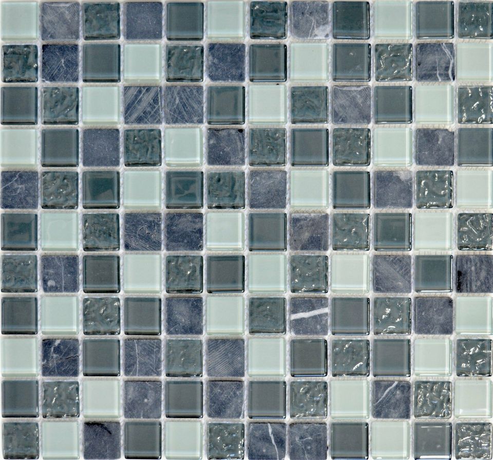 Glasmosaik Fliesenspiegel Mosaikfliese Grau Beige Schwarz in Ebrach